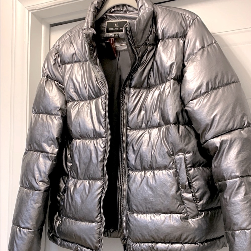 Silver Puffer Jacket Melanie Lyne